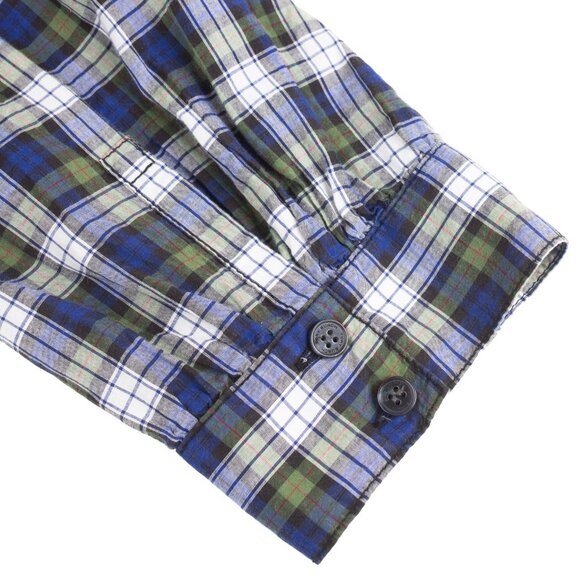 Tory Burch Tartan Plaid Button Down Ruffle Shirt - Size 12 - Picture 8 of 13